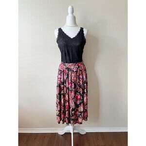 Vintage Binder Sportswear Floral Paisley Midi Skirt Women’s 2X (US 18)